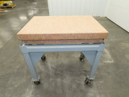 Crystal Pink Toolroom Granite Surface Inspection Plate 36x24x6" Step Grade B