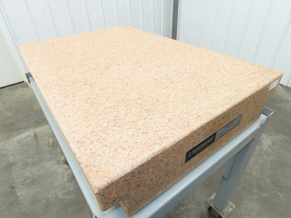Crystal Pink Toolroom Granite Surface Inspection Plate 36x24x6" Step Grade B