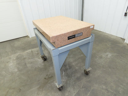 Crystal Pink Toolroom Granite Surface Inspection Plate 36x24x6" Step Grade B