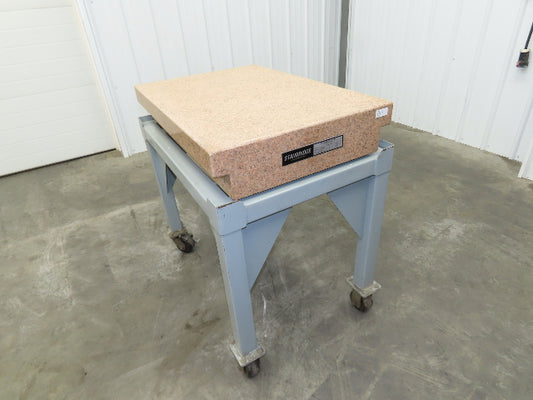 Crystal Pink Toolroom Granite Surface Inspection Plate 36x24x6" Step Grade B