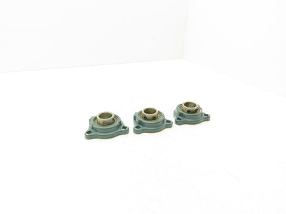 Dodge SCS 1-3/16 Light Duty 3-Bolt Flange Ball Bearing 1-3/16" Bore  Lot of 3