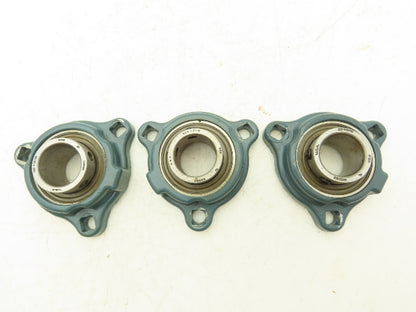 Dodge SCS 1-3/16 Light Duty 3-Bolt Flange Ball Bearing 1-3/16" Bore  Lot of 3