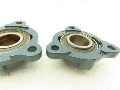 Dodge SCS 1-3/16 Light Duty 3-Bolt Flange Ball Bearing 1-3/16" Bore  Lot of 3