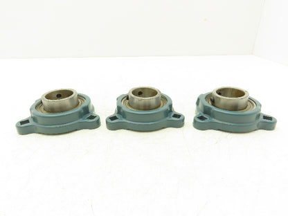 Dodge SCS 1-7/16 Light Duty 3-Bolt Flange Ball Bearing 1-7/16" Bore  Lot of 3