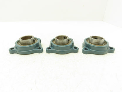 Dodge SCS 1-7/16 Light Duty 3-Bolt Flange Ball Bearing 1-7/16" Bore  Lot of 3