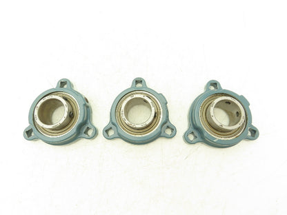 Dodge SCS 1-7/16 Light Duty 3-Bolt Flange Ball Bearing 1-7/16" Bore  Lot of 3