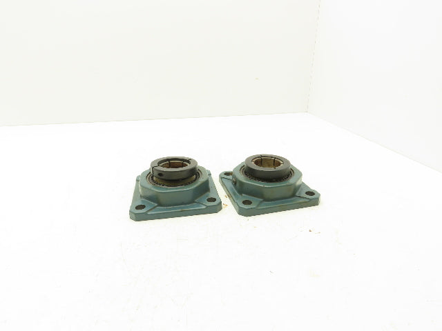 Dodge F4B-DL-111 4-Bolt Flange Mount Ball Bearing 11/16" Shaft Size Lot of 2