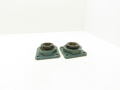 Dodge F4B-DL-111 4-Bolt Flange Mount Ball Bearing 11/16" Shaft Size Lot of 2