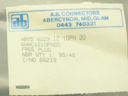 Allen Bradley AB0562291210PN20 Miniature Coupling
Connectors 10 Pin Lot Of 3