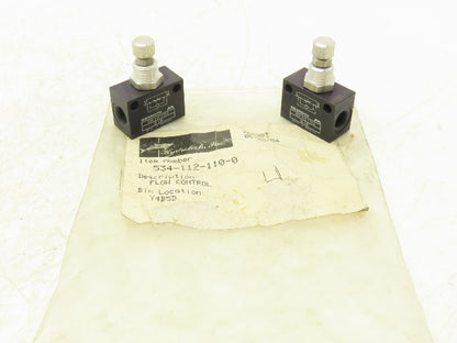Rexroth 534-112-110-0 Flow Control Valve G 1/8" Lot Of 2