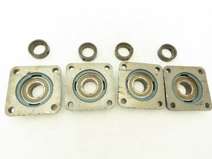 Dodge F4B-SXV-107 Flange Mount Ball Bearing 4-Bolt 1-7/16" Shaft Lot of 4