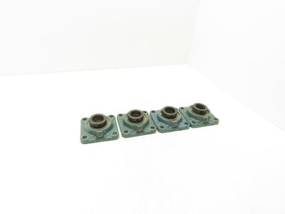 Dodge F4B-SXV-107 Flange Mount Ball Bearing 4-Bolt 1-7/16" Shaft Lot of 4