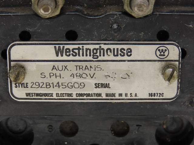 Westinghouse 292B145G09 Aux Transducer S Phase 480V 4 1/2" Faceplate 4" Dia Body