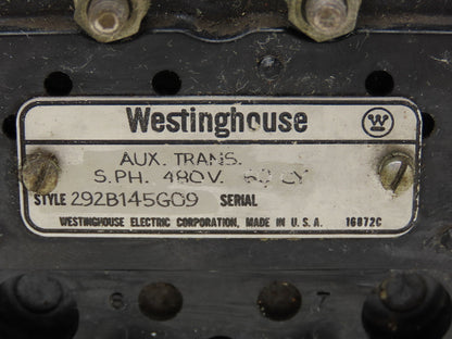 Westinghouse 292B145G09 Aux Transducer S Phase 480V 4 1/2" Faceplate 4" Dia Body