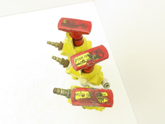 Parker LV4NA8  Pneumatic Shut Off Safety Lockout Valve 250 PSI (TSC) Lot Of 3