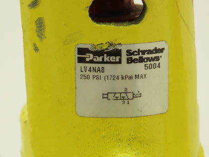 Parker LV4NA8  Pneumatic Shut Off Safety Lockout Valve 250 PSI (TSC) Lot Of 3