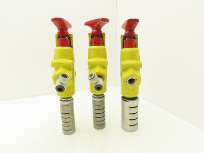 Parker LV4NA8  Pneumatic Shut Off Safety Lockout Valve 250 PSI (TSC) Lot Of 3