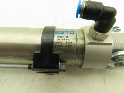 Festo Pneumatic Cylinder 32mm Bore 200mm Stroke 145psi Double Acting Lot of 2