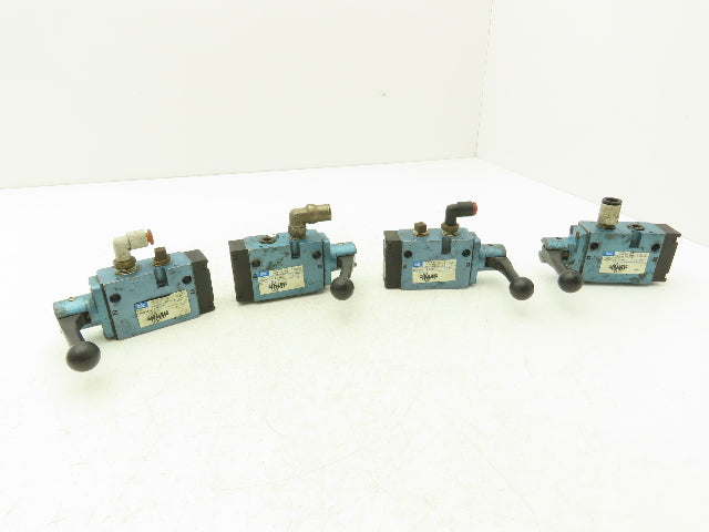 Mac 1800011120021 Pneumatic Air Hand Valve Single Pressure Port 1/4"NPT Lot of 4