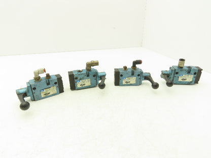 Mac 1800011120021 Pneumatic Air Hand Valve Single Pressure Port 1/4"NPT Lot of 4