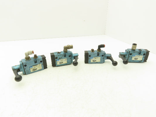 Mac 1800011120021 Pneumatic Air Hand Valve Single Pressure Port 1/4"NPT Lot of 4