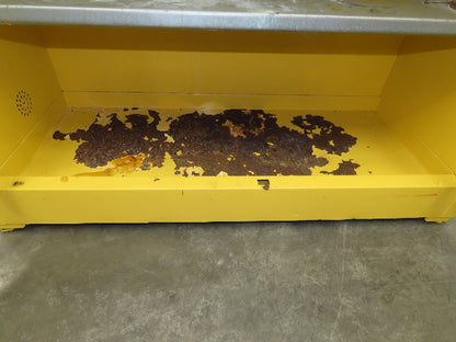 Eagle Flammable Safety Cabinet 60 Gallon Yellow 4 Shelf Dual Door Liquid