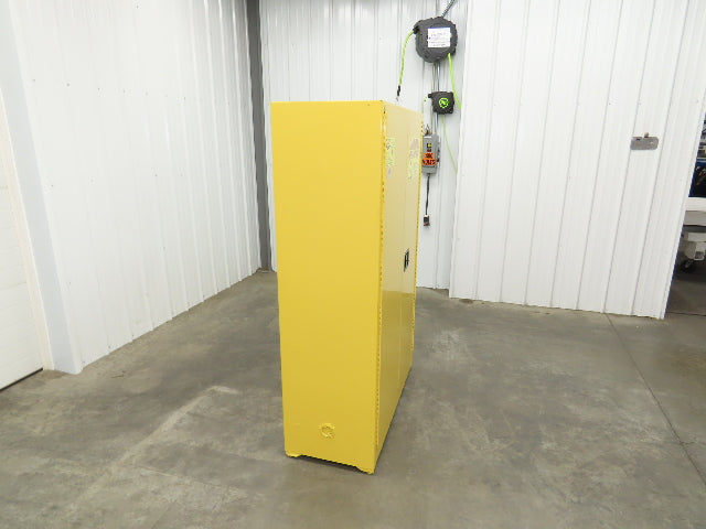 Eagle Flammable Safety Cabinet 60 Gallon Yellow 4 Shelf Dual Door Liquid