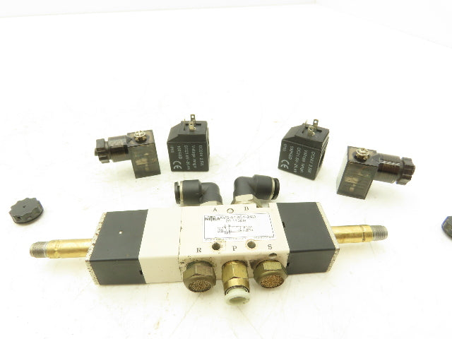 Nitra AVS-513C1-24D Pneumatic Air Spool Valve 5/3 5 Port 3 Pos 1/4" NPT 24V