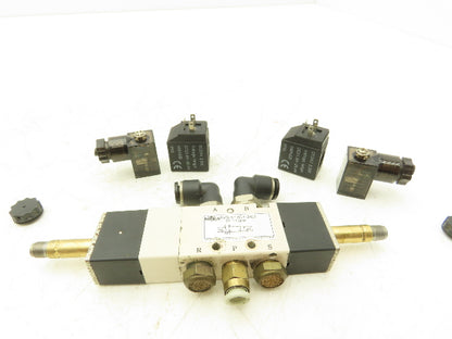 Nitra AVS-513C1-24D Pneumatic Air Spool Valve 5/3 5 Port 3 Pos 1/4" NPT 24V