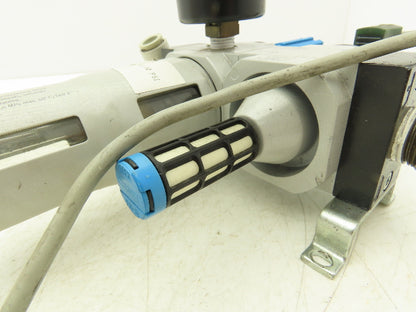 Festo Solenoid Operated On/Off Piston Gate Valve with Filter Regulator 240PSI