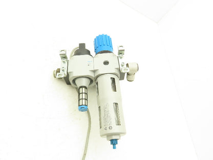 Festo Solenoid Operated On/Off Piston Gate Valve with Filter Regulator 240PSI