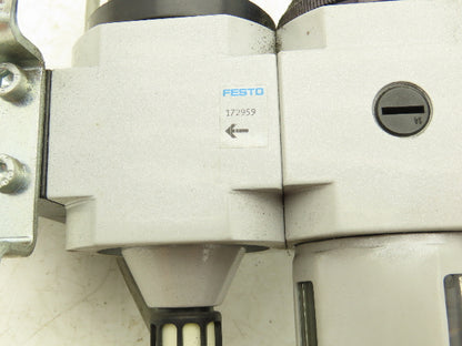 Festo Solenoid Operated On/Off Piston Gate Valve with Filter Regulator 240PSI