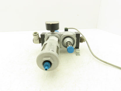 Festo Solenoid Operated On/Off Piston Gate Valve with Filter Regulator 240PSI