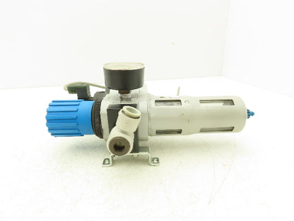 Festo Solenoid Operated On/Off Piston Gate Valve with Filter Regulator 240PSI