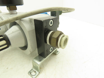 Festo Solenoid Operated On/Off Piston Gate Valve with Filter Regulator 240PSI