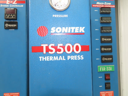 Sonitek TS500 Thermal Press Heat Staking Machine 3 Zone PLC Control 120V