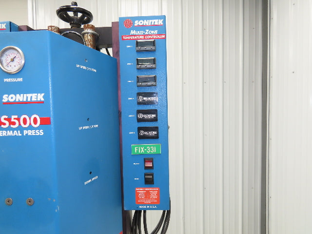 Sonitek TS500 Thermal Press Heat Staking Machine 3 Zone PLC Control 120V