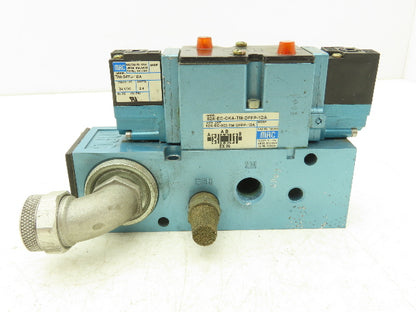 Mac 82A-EC-CKA-TM-DFFP-1DA Pneumatic Solenoid Valve W/Manifold 24VDC 25-150PSI