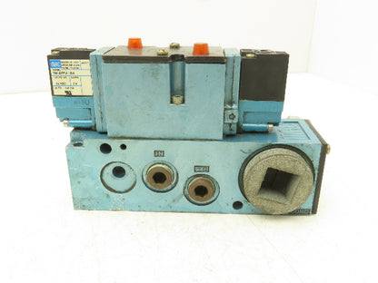 Mac 82A-EC-CKA-TM-DFFP-1DA Pneumatic Solenoid Valve W/Manifold 24VDC 25-150PSI