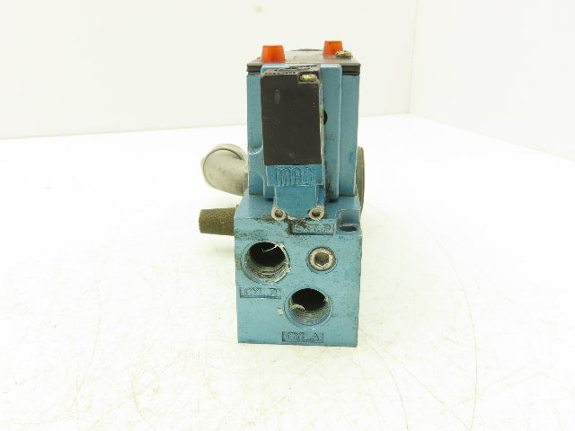 Mac 82A-EC-CKA-TM-DFFP-1DA Pneumatic Solenoid Valve W/Manifold 24VDC 25-150PSI
