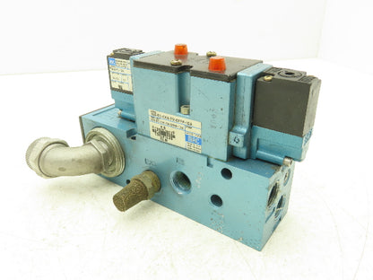 Mac 82A-EC-CKA-TM-DFFP-1DA Pneumatic Solenoid Valve W/Manifold 24VDC 25-150PSI