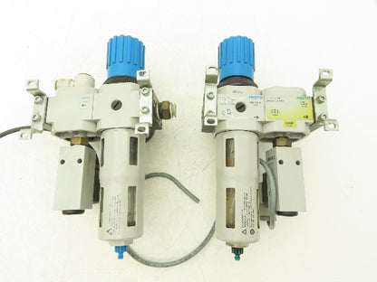 Festo LFR-D-MIDI Filter Regulator/Pressure Switch/Branching Module/ Lot of 2