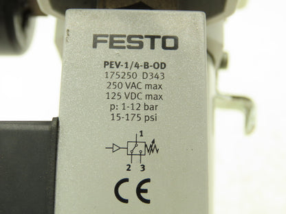 Festo LFR-D-MIDI Filter Regulator/Pressure Switch/Branching Module/ Lot of 2