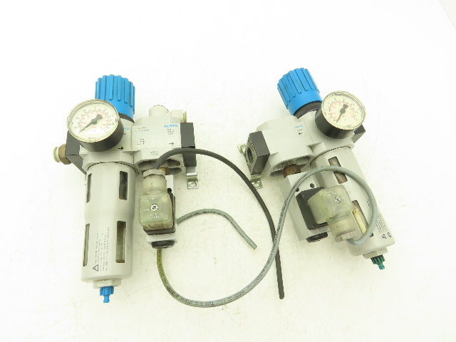 Festo LFR-D-MIDI Filter Regulator/Pressure Switch/Branching Module/ Lot of 2