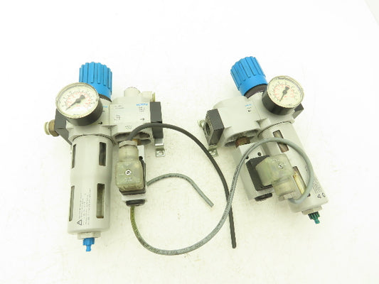 Festo LFR-D-MIDI Filter Regulator/Pressure Switch/Branching Module/ Lot of 2