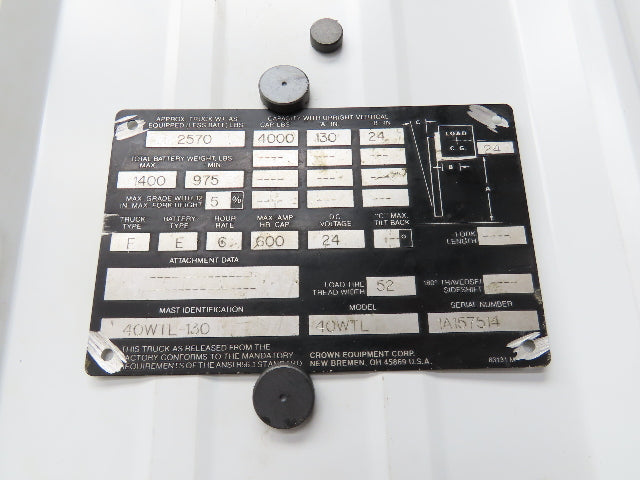 Crown 1204X-4207 Electric Forklift Speed Control Assembly 24-36VDC Off Of 40WTL