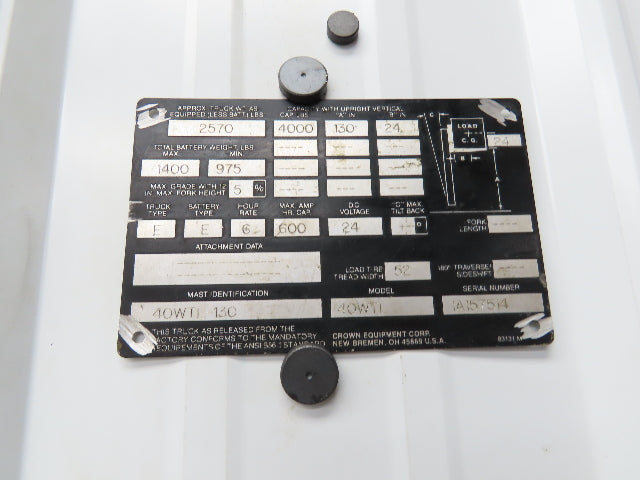 Advanced DC Motors 140-01-4003 Forklift Hydraulic Pump 24V Off Crown 40WTL