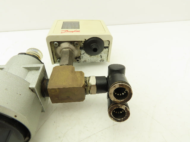 Norgren F73G-3AN-QT3 Water Filter, Mindman Oiler, Danfoss Pressure Switch 250PSI