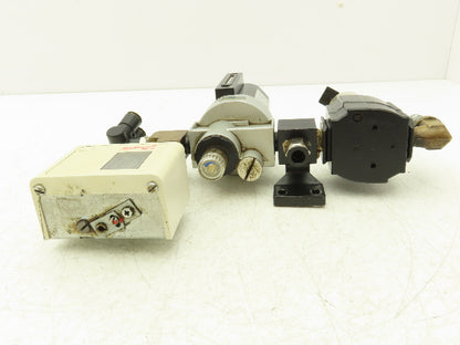 Norgren F73G-3AN-QT3 Water Filter, Mindman Oiler, Danfoss Pressure Switch 250PSI