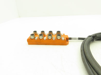 Lumberg Automation ASB 8 5-4-331/5 M 8 Port Sensor Breakout 7' Cable Lot of 4